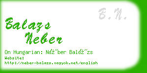 balazs neber business card